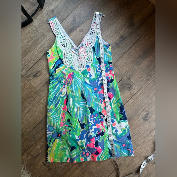 Lily Pulitzer Largo Shift Tropical Lace Print Sleeveless Dress 00 - Picture 10 of 12